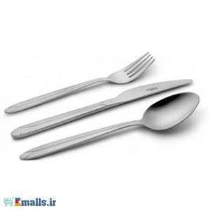 سرویس قاشق و چنگال 57 پارچه ناب استیل مدل پالرمو مات