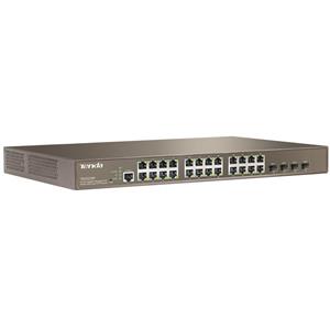 سوئیچ هوشمند 24 پورت تندا مدل تی ای جی 3224 پی Tenda TEG3224P 24-Port Gigabit LAN + 4-Port SFP Web Smart Desktop/Rackmount Switch