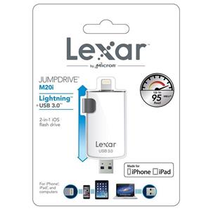 فلش مموری لکسار مدل ام 20 آی یو اس بی 3 با ظرفیت 64 گیگابایت Lexar M20I Mobile Lightning/USB 3.0 Flash Memory 64GB 