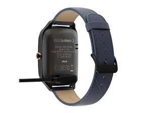 ساعت هوشمند ایسوس مدل Zenwatch 2 WI501Q Smart Watch New HyperCharge Model With Blue Leather Strap Asus 