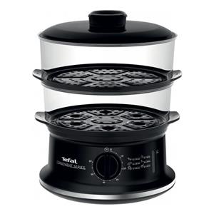 بخارپز دو طبقه مشکی 6 لیتری تفال مدل VC140125 Tefal VC140125 Black Convenient Steamer