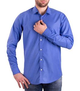 پیراهن کلاسیک نخی مردانه برند Beyman آبی کاربنی 