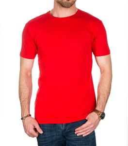 تی شرت یقه گرد نخی برند RNS قرمز 