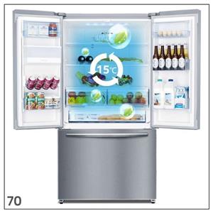 یخچال فریزر سه درب هایسنس مدل 70 Hisense 70 Refrigerator