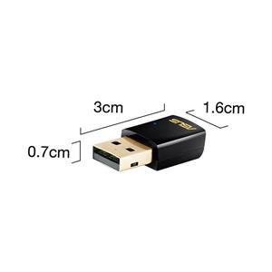 کارت شبکه بیسیم ایسوس مدل ای سی 51 ASUS USB-AC51 Dual-Band Wireless AC600 USB Wi-Fi Adapter