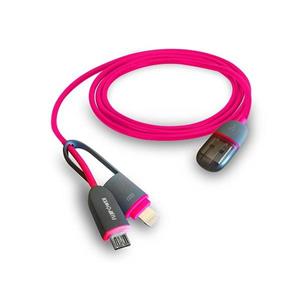 کابل تبدیل USB به لایتنینگ و microUSB فوجی پاور به طول 1 متر