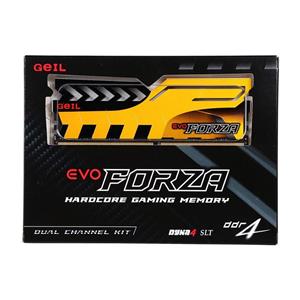 رم کامپیوتر ژل سری اوو فورزا با ظرفیت 16 گیگابایت و فرکانس 2400 مگاهرتز GEIL EVO Forza DDR4 16GB 2400Mhz CL15 Dual Channel Desktop RAM