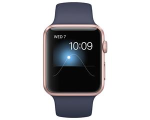 ساعت مچی هوشمند اپل واچ 2 42 میلیمتر با بند Midnight Blue ویرایش Apple Watch Series 2 42mm Rose Gold Aluminum Case with Midnight Blue Sport Band Smart Watch