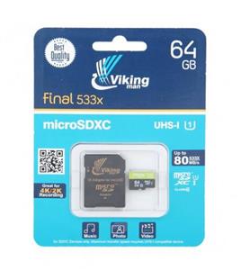 کارت حافظه وایکینگ من microSDXC کلاس 10 با حافظه 64 گیگابایت Viking Man microSDXC Class 10 UHS-I U1 533x Final _64GB 