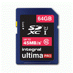 Integral UltimaPro 64GB SDXC 45MB/s Class 10 UHS-I