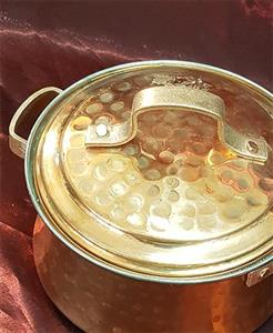 دیگ چکشی مسی قطر 18 سانتی متر