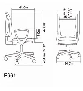 صندلی کارمندی نظری مدل E961
