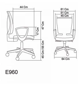 صندلی کارمندی نظری مدل E960