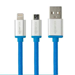 کابل لایتنینگ بوم پادز مدل رتروکابل ام اف آی به طول 2 متر Boompods Retrocable MFI USB to Lightning Charging Data Cable 2m