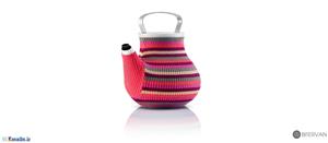 قوری بزرگ اواسولو طرح صورتی راه راه eva solo, my big tea teapot, pink stripes, 1.5 l