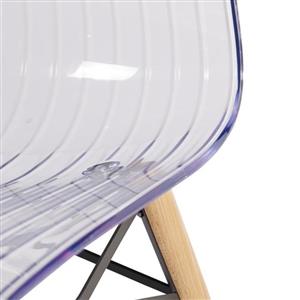 صندلی پلی کربنات پایه چوبی آلگرا صنایع نظری 