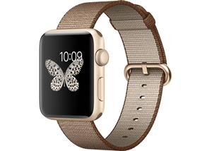 ساعت مچی هوشمند اپل واچ 2 42 میلیمتر با بند Toasted Coffee/Caramel Apple Watch 2 42mm Gold Aluminum Case with Toasted Coffee/Caramel  Woven Nylon Band