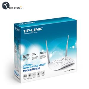 مودم روتر VDSL/ADSL بی‌سیم 300Mbps تی پی-لینک مدل TD-W9970 TP-Link TD-W9970 300Mbps Wireless N USB VDSL/ADSL Modem Router