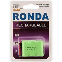 باتری تلفن قابل شارژ Ni-MH روندا با ظرفیت 600 میلی آمپر ساعت Ronda 600mAh Ni-MH Rechargeable Telephone Battery