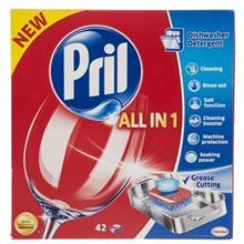 قرص ظرفشویی پریل مدل All In 1 بسته 42 عددی Pril All In 1 Dishwasher Tablets Pack Of 42