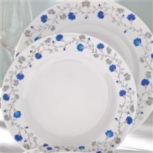 سرویس چینی 28 پارچه غذاخوری چینی زرین ایران سری ایتالیا اف مدل کارپت آبی درجه یک Zarin Iran Porcelain Inds Italia-F Blue Carpet 28 Pieces porcelain Dinnerware Set High Grade