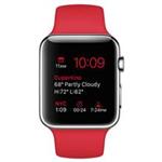 Apple Watch 38mm - Stainless Steel Case with RED Sport Band - MLLD2