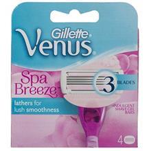 تیغ یدک ‏4 عددی ژیلت مدل Venus Spa Breeze Gillette Venus Spa Breeze Cartridges 3 Blades Pack of 4