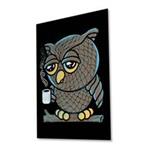 تابلوی ونسونی طرح Owl I want is Coffee سایز 50x70