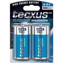 باتری سایز بزرگ تکساس مدل Alkaline Maximum بسته 2 عددی Tecxus LR 20 D Battery Pack Of 