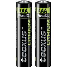 باتری نیم قلمی تکساس مدل Lithium - بسته 2 عددی Tecxus AAA Lithium Battery - Pack of 2
