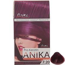 کیت رنگ مو آنیکا سری Pro Keratin مدل Violet شماره 7.20 Anika Pro Keratin Violet Hair Color Kit 7.20