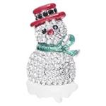 گل سینه الیور وبر مدل Snowman Rhod Crystal 58031