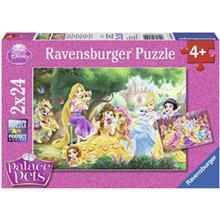 پازل 2 × 24 تکه راونزبرگر مدل Princess Palace Pets Ravensburger Princess Palace Pets 2 x 24 Puzzle