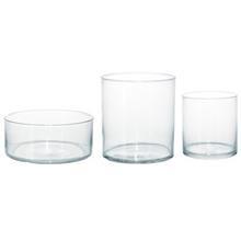 گلدان شیشه ای ایکیا مدل Cylinder بسته 3 عددی Ikea Cylinder Vase Pack of 3