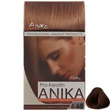 کیت رنگ مو آنیکا سری Pro Keratin مدل Chocolate شماره 6.65 Anika Pro Keratin Chocolate Hair Color Kit 6.65