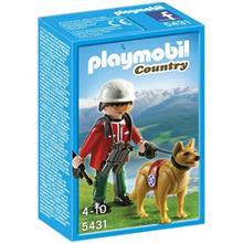 ساختنی پلی‌ موبیل مدل Mountain Rescuer with Search Dog 5431 Playmobil Mountain Rescuer with Search Dog 5431 Building