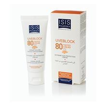 کرم ضد افتاب 80 رنگى ایسیس فارما  ISIS Pharma - UVBlock 80 tinted Cream