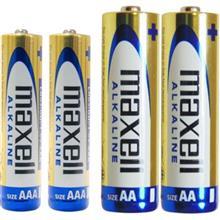 باتری قلمی و نیم مکسل مدل Alkaline بسته 4 عددی Maxell AA and AAA Battery Pack of 