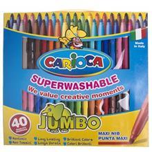 ماژیک رنگ آمیزی 40 رنگ کاریوکا مدل Jumbo Carioca Jumbo 40 Color Painting Marker