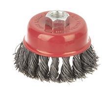 فرچه سیمی کاسه ای بافته شده ورگا قطر 75 میلی متری Verga Wire Plait Cup Brush 75mm 