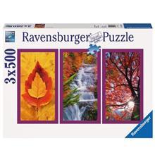 پازل 1500 تکه راونزبرگر مدل Autumn Impressions 3 x 500 Ravensburger Puzzle Pcs 