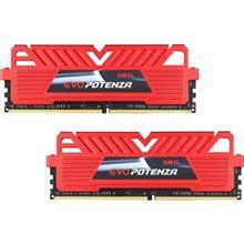 رم دسکتاپ DDR4 دو کاناله 3000 مگاهرتز CL15 گیل مدل Potenza ظرفیت 16 گیگابایت Geil Evo Potenza DDR4 3000MHz CL15 Dual Channel Desktop RAM - 16GB