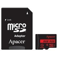 کارت حافظه microSDHC اپیسر کلاس 10 استاندارد UHS-I U1 سرعت 85MBps همراه با آداپتور SD ظرفیت 8 گیگابایت Apacer Class With Adapter 8GB 