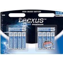 باتری نیم قلمی تکساس مدل Alkaline Maximum - بسته 10 عددی Tecxus Alkaline Maximum LR 03 AAA Battery - Pack Of 10