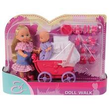 عروسک سیمبا مدل Evi Love Mit Puppenwagen سایز کوچک Simba Evi Love Mit Puppenwagen Size Small Doll