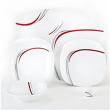 سرویس چینی 27 پارچه غذا خوری چینی زرین ایران سری کواترو مدل راحیل درجه عالی Zarin Iran Porcelain Inds Quattro Rahil 27 Pieces Porcelain Dinnerware Set Top Grade