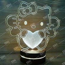 چراغ خواب سه بعدی طرح کیتی LED three-dimensional sleep Lamp- Hello Kitty