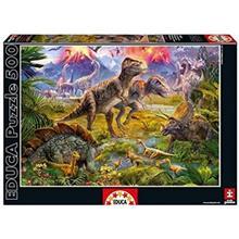 پازل 500 تکه ادوکا مدل Dinosaur Gathering Educa Dinosaur Gathering 500 Pcs Puzzle