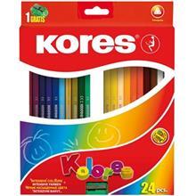 مداد رنگی 24 رنگ کورس مدل Kolores Kores Kolores 24 Colored Pencil
