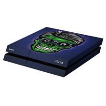 برچسب افقی پلی استیشن 4 ونسونی طرح Greeny Skull Wensoni Greeny Skull PlayStation 4 Horizontal Cover